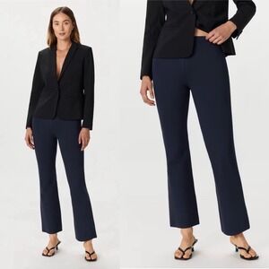 Quince Ultra-Stretch Ponte Bootcut Pants Navy Blue Flared Trousers 494